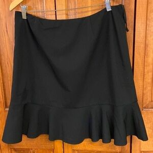 Jones New York Signature Black Skirt Peplum Hem Dressy/Professional Size 14 EUC